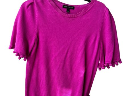 Top Short Sleeve By Banana Republic In Purple, Size: S Online