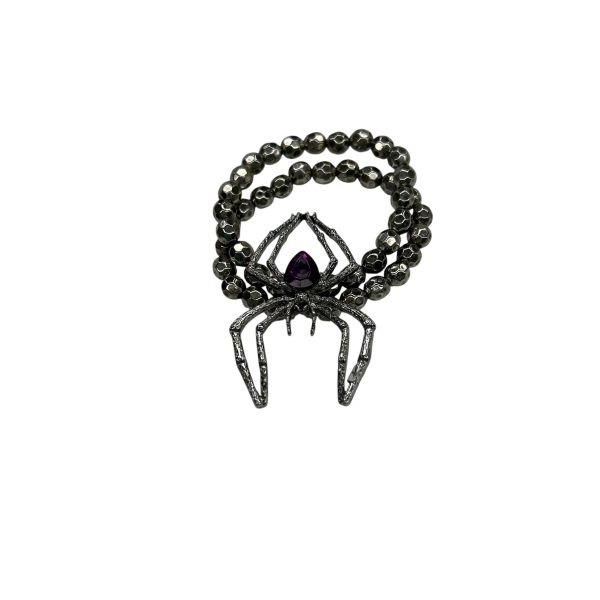 Bracelet Other By Clothes Mentor In Purple & Silver For Discount