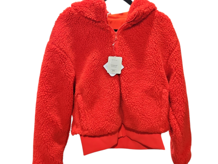 Jacket Faux Fur & Sherpa By Fabletics In Red, Size: M Hot on Sale