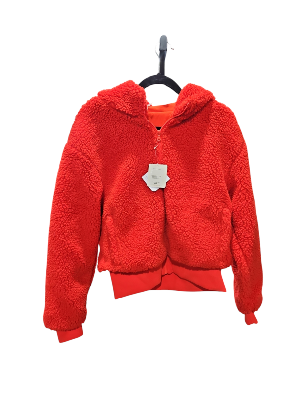 Jacket Faux Fur & Sherpa By Fabletics In Red, Size: M Hot on Sale