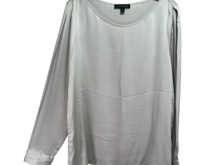 Top Long Sleeve By Banana Republic In Silver, Size: L Sale