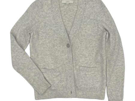 Sweater Cardigan By Loft In Grey, Size:S Supply