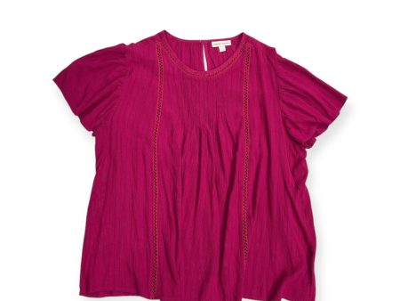 Top Short Sleeve By Knox Rose In Pink, Size: L Discount