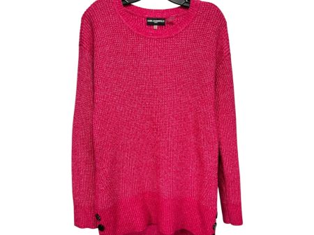 Sweater Designer By Karl Lagerfeld In Pink, Size: Xs Hot on Sale