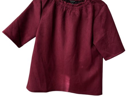 Top Short Sleeve By Ann Taylor In Purple, Size: S on Sale