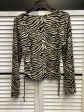 Top Long Sleeve By Clothes Mentor In Zebra Print, Size: M Online Hot Sale