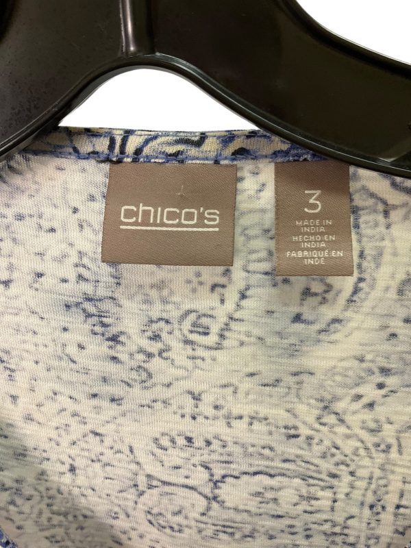 Top Short Sleeve By Chicos In Blue, Size: L Online