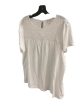 Top Short Sleeve By Ella Moss In White, Size: L For Cheap