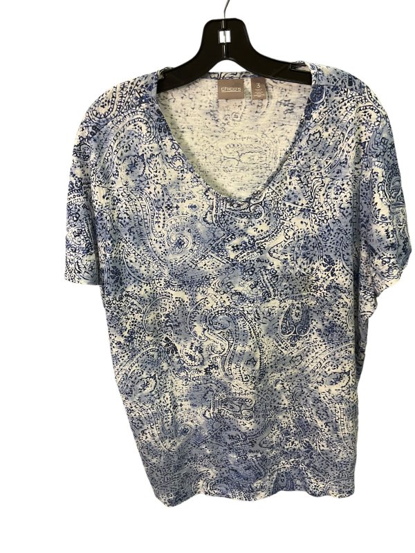 Top Short Sleeve By Chicos In Blue, Size: L Online