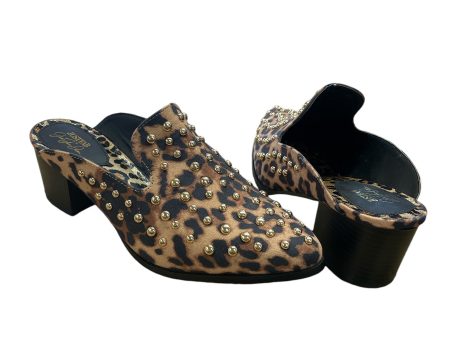 Shoes Heels Block By Just Fab In Animal Print, Size: 8 For Cheap