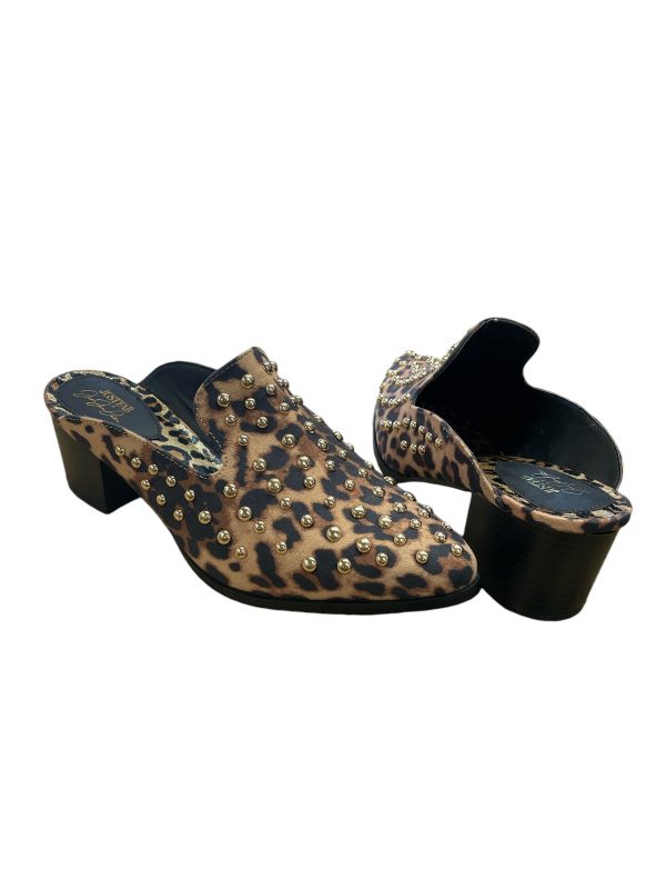 Shoes Heels Block By Just Fab In Animal Print, Size: 8 For Cheap