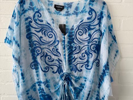 Top Short Sleeve By Bebe In Blue & White, Size: Xs Online