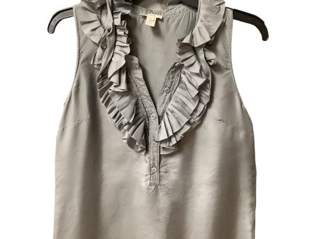 Top Sleeveless By J. Crew In Grey, Size: 4 For Sale