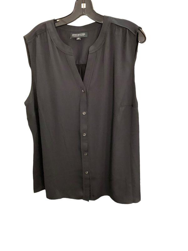 Top Sleeveless By Jones New York In Black, Size: 16 Online now