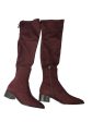 Boots Knee Heels By Marc Fisher In Wine, Size: 8.5 Online Hot Sale