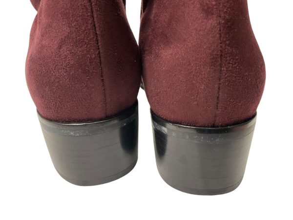 Boots Knee Heels By Marc Fisher In Wine, Size: 8.5 Online Hot Sale