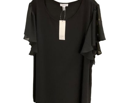 Top Short Sleeve By Calvin Klein O In Black, Size: 2x Online Hot Sale