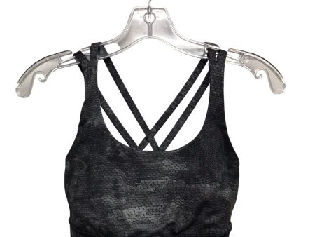 Athletic Bra By Lululemon In Black & Grey, Size:S Fashion