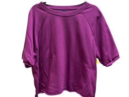 Top Short Sleeve Basic By Gap In Purple, Size: L For Cheap