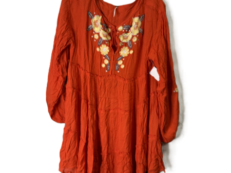 Dress Casual Short By Free People In Orange, Size: Xs Sale