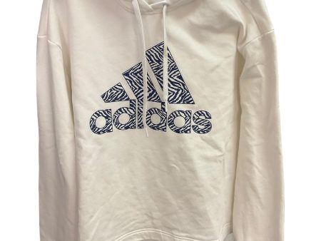 Athletic Sweatshirt Hoodie By Adidas In White, Size: 18 For Discount