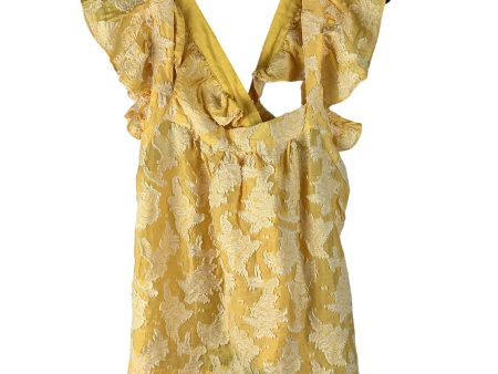 Top Sleeveless By Anthropologie In Yellow, Size: M Online now