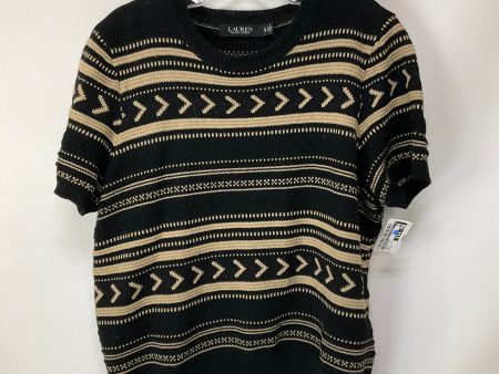 Sweater Short Sleeve By Lauren By Ralph Lauren In Black & Tan, Size: Xl For Discount