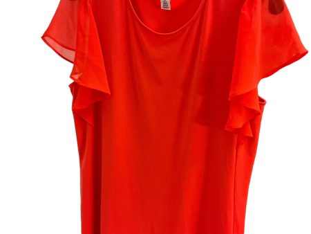 Top Short Sleeve By Calvin Klein O In Orange, Size: S Online