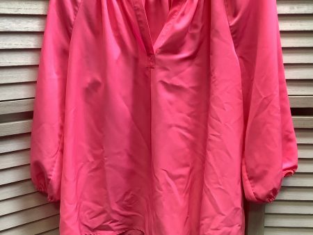 Pink Top Long Sleeve Basic Crown And Ivy, Size L Fashion