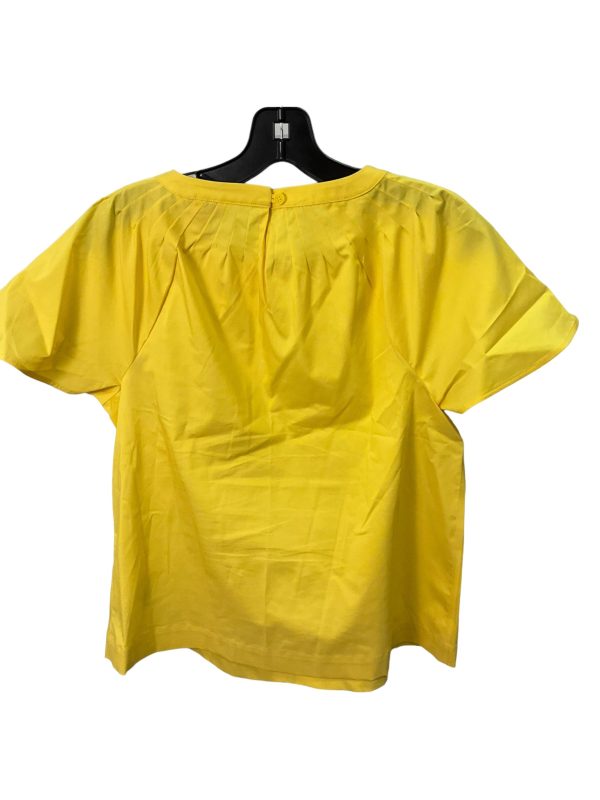 Top Short Sleeve By Brooks Brothers In Yellow, Size: S Sale