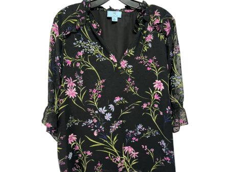 Top Short Sleeve By Cece In Black, Size: 1x For Sale