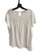 Top Short Sleeve By Ella Moss In White, Size: L For Cheap