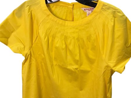 Top Short Sleeve By Brooks Brothers In Yellow, Size: S Sale