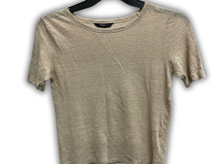 Top Short Sleeve Basic By Banana Republic In Tan, Size: Xs on Sale