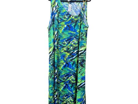 Dress Casual Maxi By Avenue In Blue & Green, Size: 24 Online