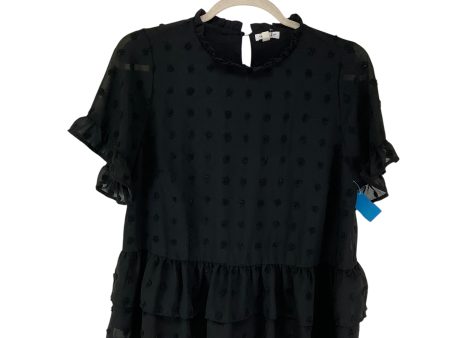 Top Short Sleeve By Chicsoul In Black, Size: 1x For Discount