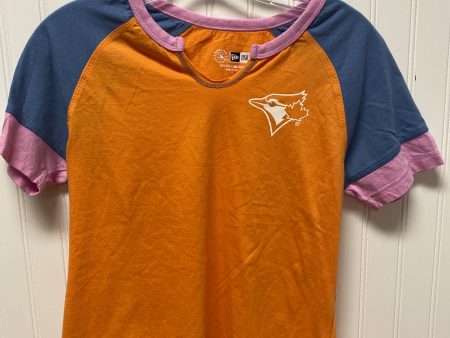 Top Short Sleeve Basic By Clothes Mentor In Orange & Pink, Size: S Online Sale