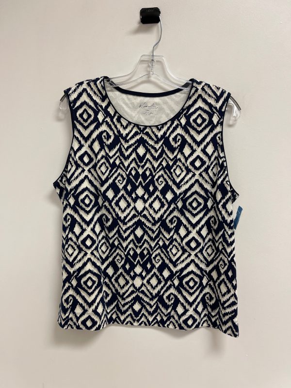 Top Sleeveless By Kim Rogers In Navy, Size: L Hot on Sale