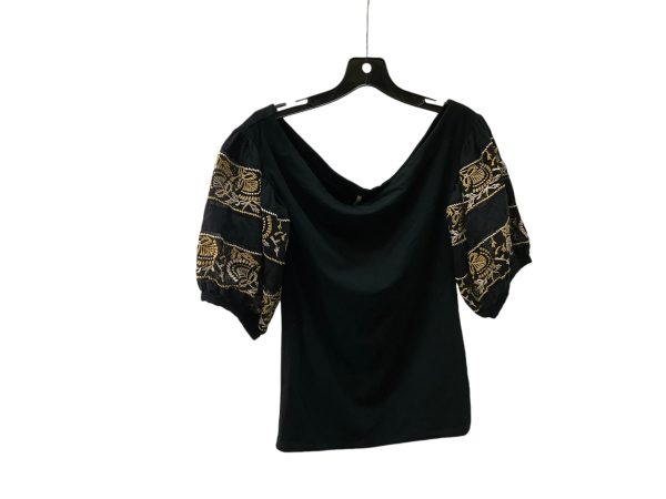 Top Short Sleeve By Free People In Black, Size: S Fashion