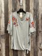 Top Short Sleeve By Democracy In Grey, Size: Xl Fashion