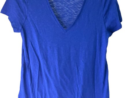 Royal Blue Top Short Sleeve Designer Lilly Pulitzer, Size M Online Hot Sale