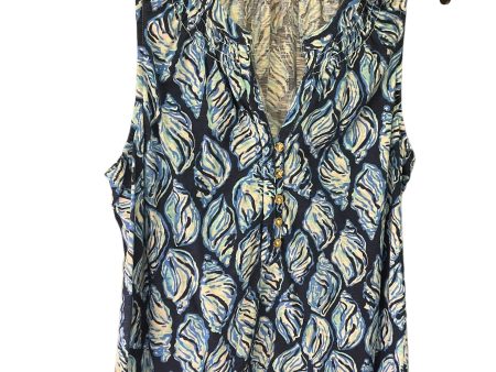 Blue Top Sleeveless Designer Lilly Pulitzer, Size L Online Sale