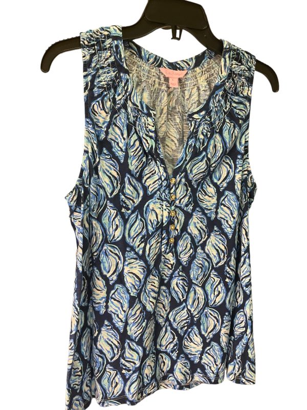 Blue Top Sleeveless Designer Lilly Pulitzer, Size L Online Sale