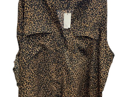 Top Short Sleeve By Calvin Klein In Animal Print, Size: 3x Fashion