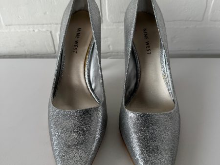 Shoes Heels Block By Nine West In Silver, Size: 6.5 Online now