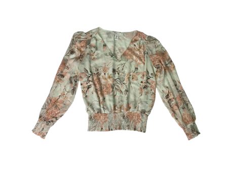 Green Top Long Sleeve Rachel Zoe, Size M For Cheap