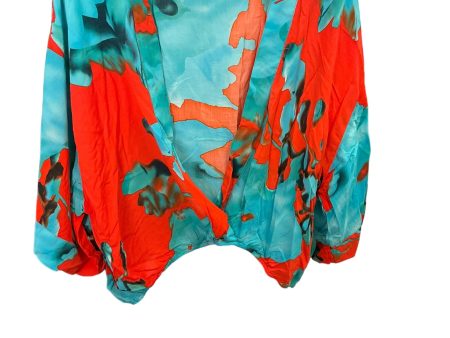 Top Short Sleeve By Clothes Mentor In Orange Blue, Size: Xs For Discount