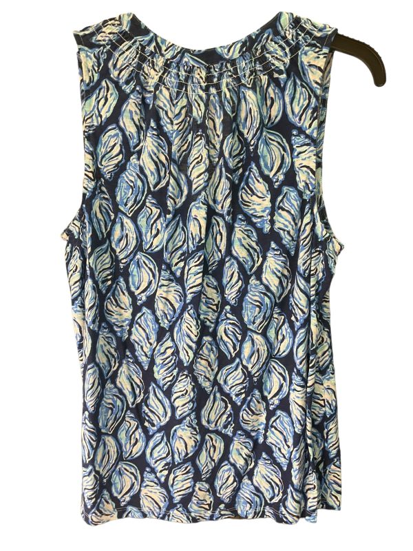 Blue Top Sleeveless Designer Lilly Pulitzer, Size L Online Sale